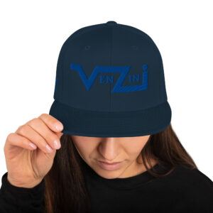 VENZINI BLUE Snapback Hat / Embroidered Royal Blue Logo
