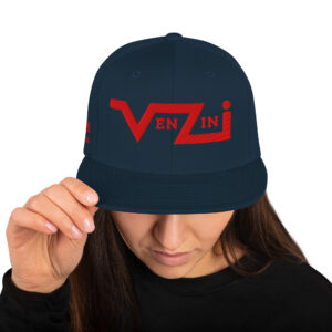 VENZINI RED Snapback Hat / Embroidered Red Logo