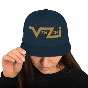 VENZINI GOLD Snapback Hat / Embroidered Old Gold Logo