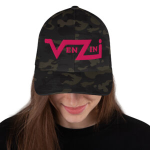 VENZINI PINK Closed Back Structured Cap / Embroidered Pink Logo