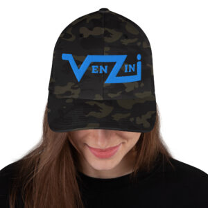 VENZINI TEAL - Closed Back Structured Cap / Embroidered Aqua/Teal Logo
