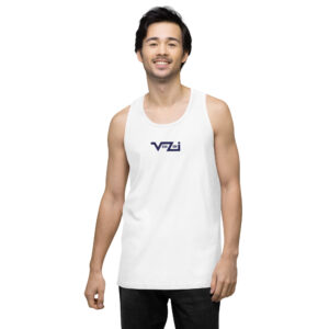 VENZINI BLUE Men’s Premium+ Tank Top / Embroidered Navy Blue Logo