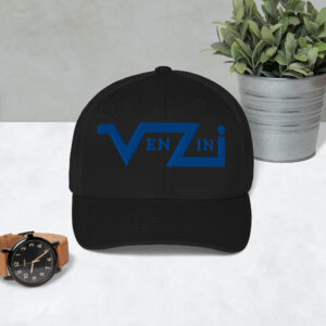 VENZINI BLUE Trucker Cap / Embroidered Royal Blue Logo