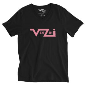 VENZINI PINK Men’s Short Sleeve V-Neck T-Shirt