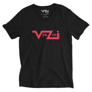 VENZINI RED Men’s Short Sleeve V-Neck T-Shirt