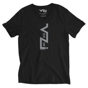 VENZINI GRAY Men’s Short Sleeve V-Neck T-Shirt