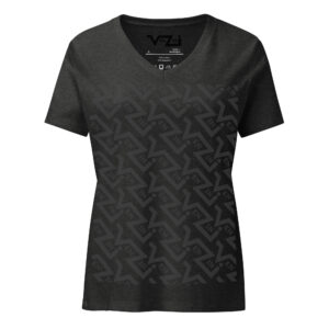VENZINI BLACK - Women’s relaxed v-neck t-shirt