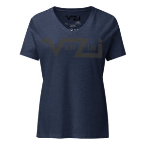VENZINI BLACK - Women’s relaxed v-neck t-shirt