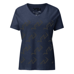 VENZINI BLACK - Women’s relaxed v-neck t-shirt