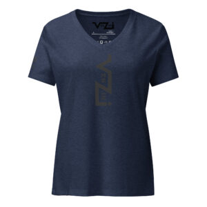 VENZINI BLACK - Women’s relaxed v-neck t-shirt