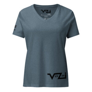 VENZINI BLACK - Women’s relaxed v-neck t-shirt