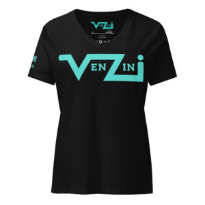 VENZINI TEAL - Women’s relaxed v-neck t-shirt