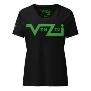 VENZINI GREEN - Women’s relaxed v-neck t-shirt