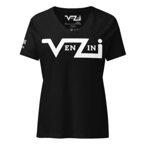 VENZINI WHITE - Women’s relaxed v-neck t-shirt