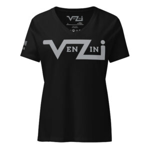 VENZINI GREY - Women’s relaxed v-neck t-shirt