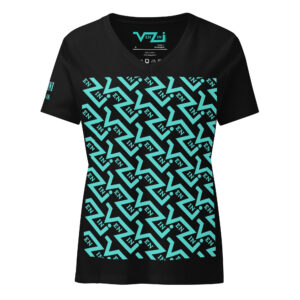 VENZINI TEAL - Women’s relaxed v-neck t-shirt