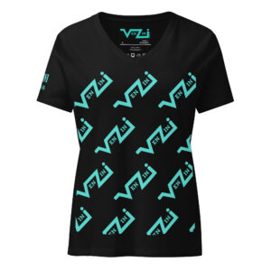 VENZINI TEAL - Women’s relaxed v-neck t-shirt