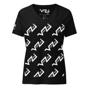 VENZINI WHITE - Women’s relaxed v-neck t-shirt