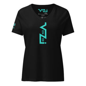 VENZINI TEAL - Women’s relaxed v-neck t-shirt