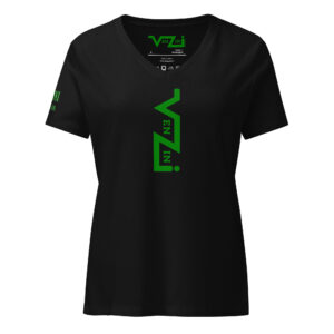 VENZINI GREEN - Women’s relaxed v-neck t-shirt