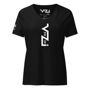 VENZINI WHITE - Women’s relaxed v-neck t-shirt