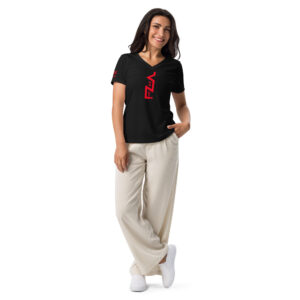 VENZINI RED - Women’s relaxed v-neck t-shirt
