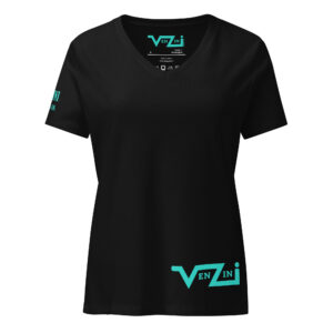 VENZINI TEAL - Women’s relaxed v-neck t-shirt