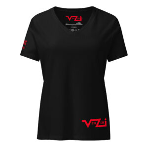 VENZINI RED - Women’s relaxed v-neck t-shirt