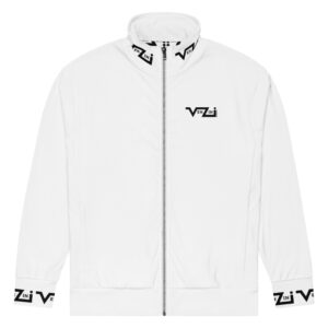VENZINI BLACK - Mens White Track Jacket w/White Zipper