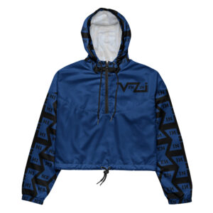 VENZINI BLACK - Navy Blue Women’s cropped windbreaker