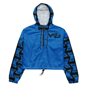 VENZINI BLACK - Royal Blue Women’s cropped windbreaker