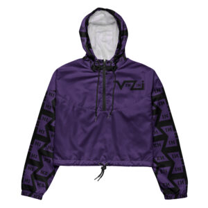 VENZINI BLACK - Purple Women’s cropped windbreaker