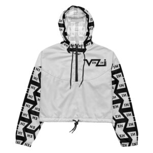 VENZINI BLACK - Whisper Grey Women’s cropped windbreaker
