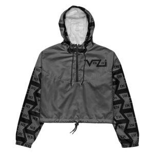 VENZINI BLACK - Grey Women’s cropped windbreaker