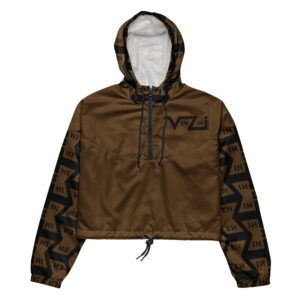 VENZINI BLACK - Brown Women’s cropped windbreaker