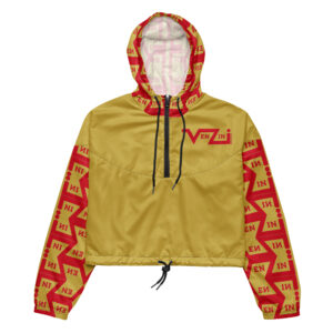 VENZINI RED - Gold Women’s cropped windbreaker
