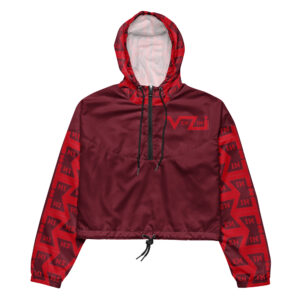 VENZINI RED - Burgundy Women’s cropped windbreaker