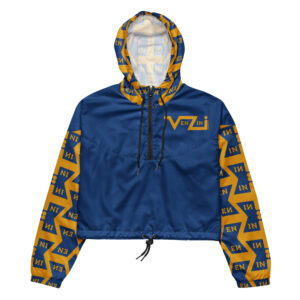 VENZINI GOLD - Navy Blue Women’s cropped windbreaker