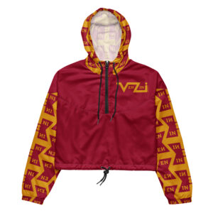 VENZINI GOLD - Carmine Red Women’s Cropped Windbreaker