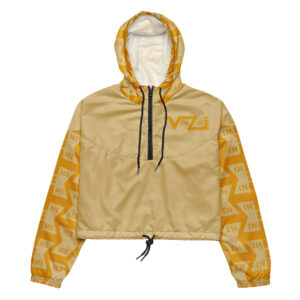 VENZINI GOLD - Khaki Women’s Cropped Windbreaker
