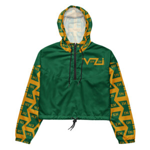 VENZINI GOLD - Jewel Green Women’s Cropped Windbreaker