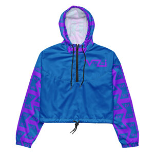 VENZINI PURPLE  - Royal Blue Women’s Cropped Windbreaker
