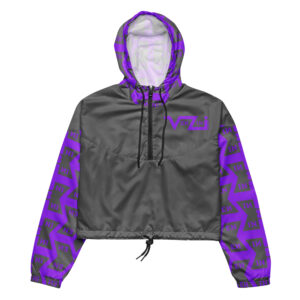 VENZINI PURPLE  - Grey Women’s Cropped Windbreaker