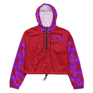 VENZINI PURPLE  - Red Women’s Cropped Windbreaker