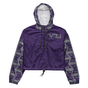 VENZINI GREY  - Purple Women’s Cropped Windbreaker