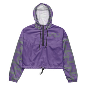 VENZINI GREY  - Ce Soir Purple Women’s Cropped Windbreaker