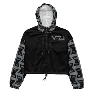 VENZINI GREY  - Black Women’s Cropped Windbreakert