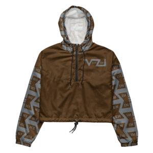 VENZINI GREY  - Brown Women’s Cropped Windbreaker