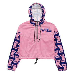VENZINI BLUE - Pink Women’s cropped windbreaker