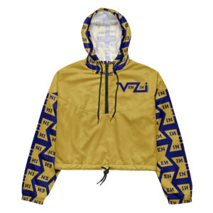 VENZINI BLUE - Gold Women’s cropped windbreaker